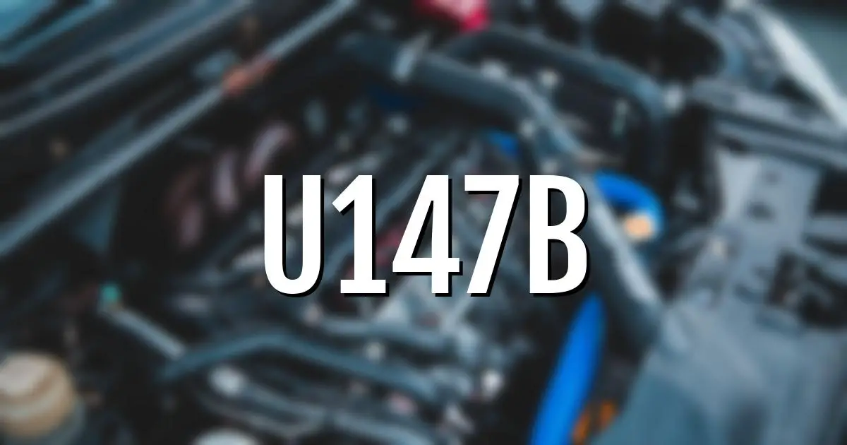 u147b error fault code explained