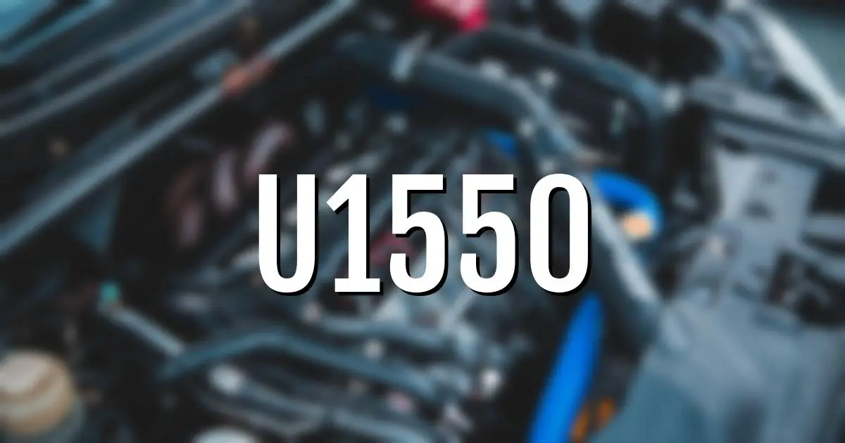 u1550 error fault code explained