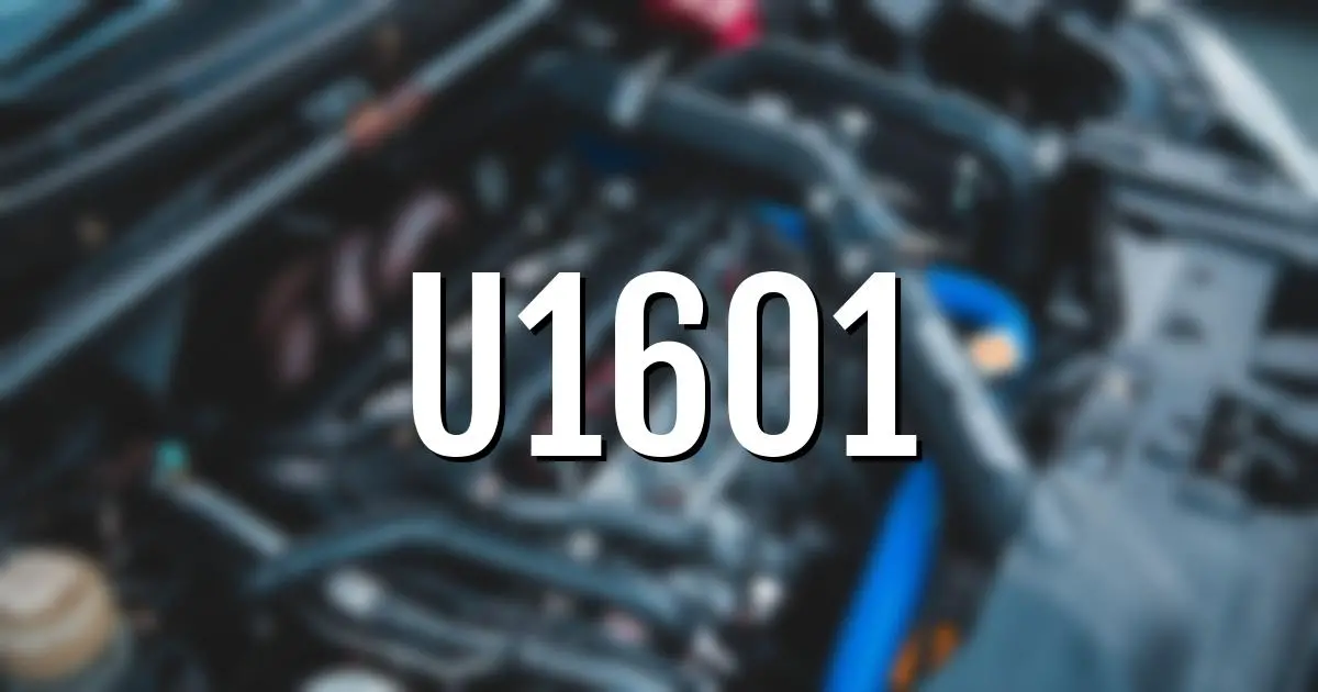 u1601 error fault code explained