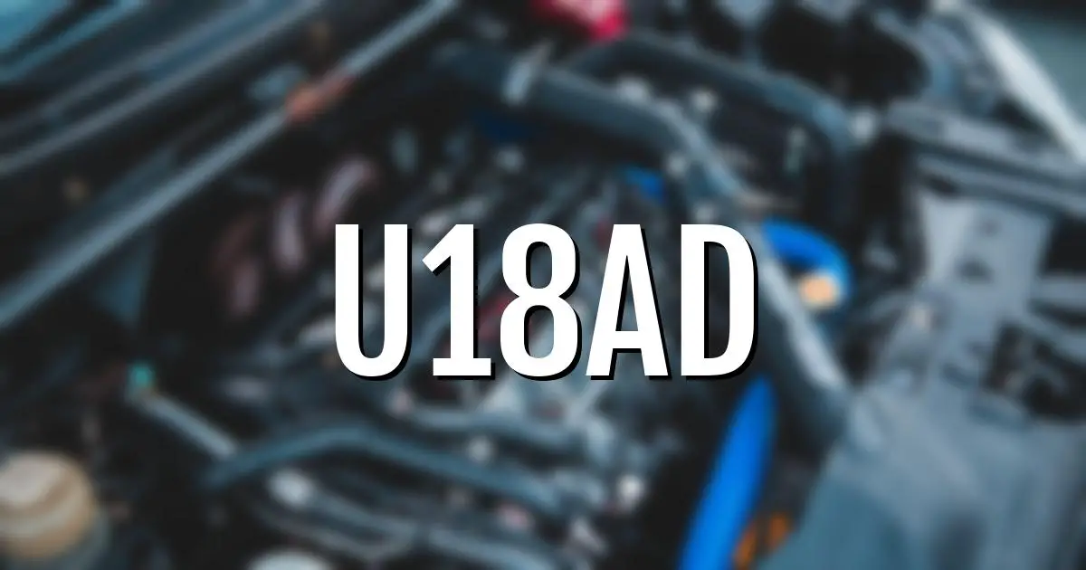 u18ad error fault code explained