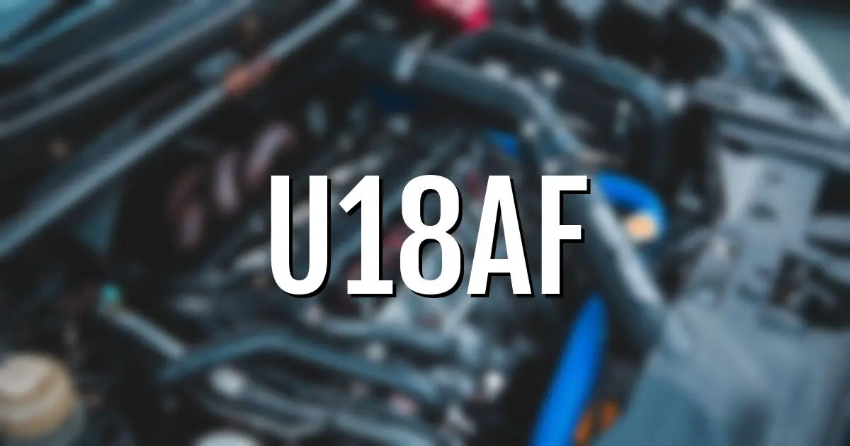 u18af error fault code explained