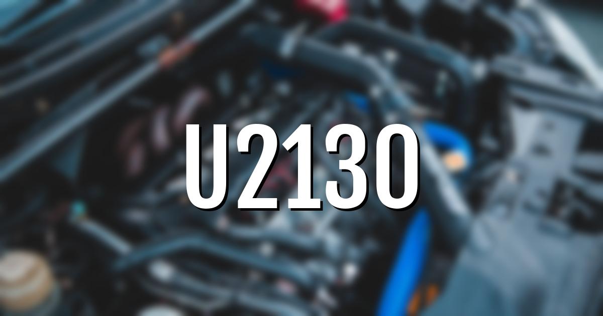 u2130 error fault code explained