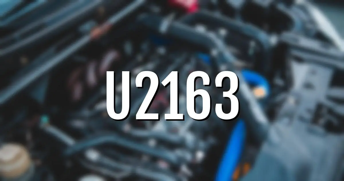 u2163 error fault code explained