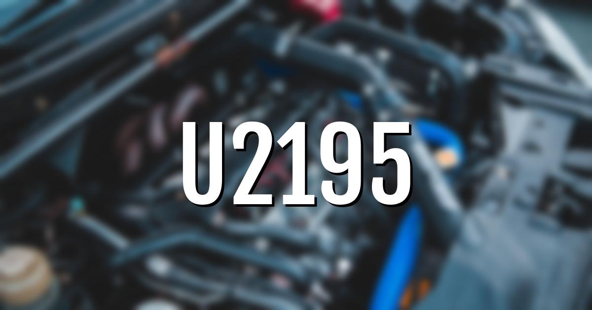 u2195 error fault code explained