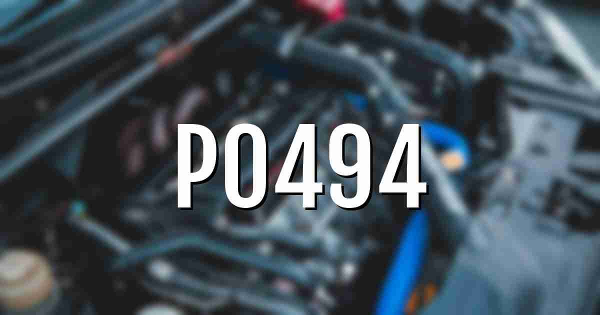 p0494 error fault code explained