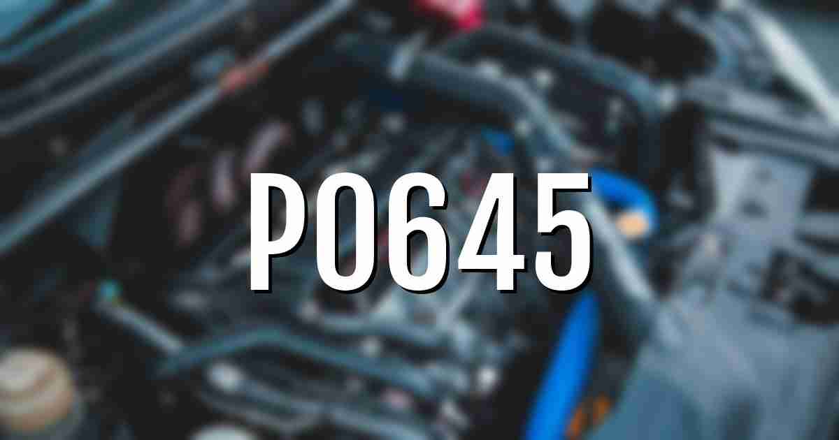 p0645 error fault code explained