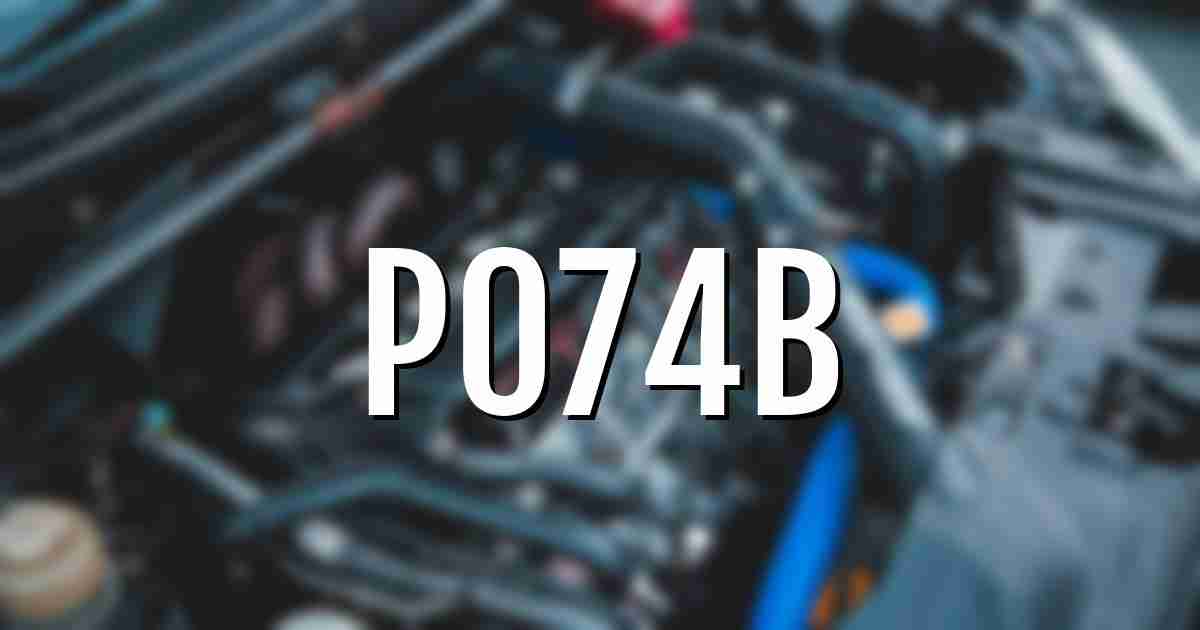 p074b error fault code explained