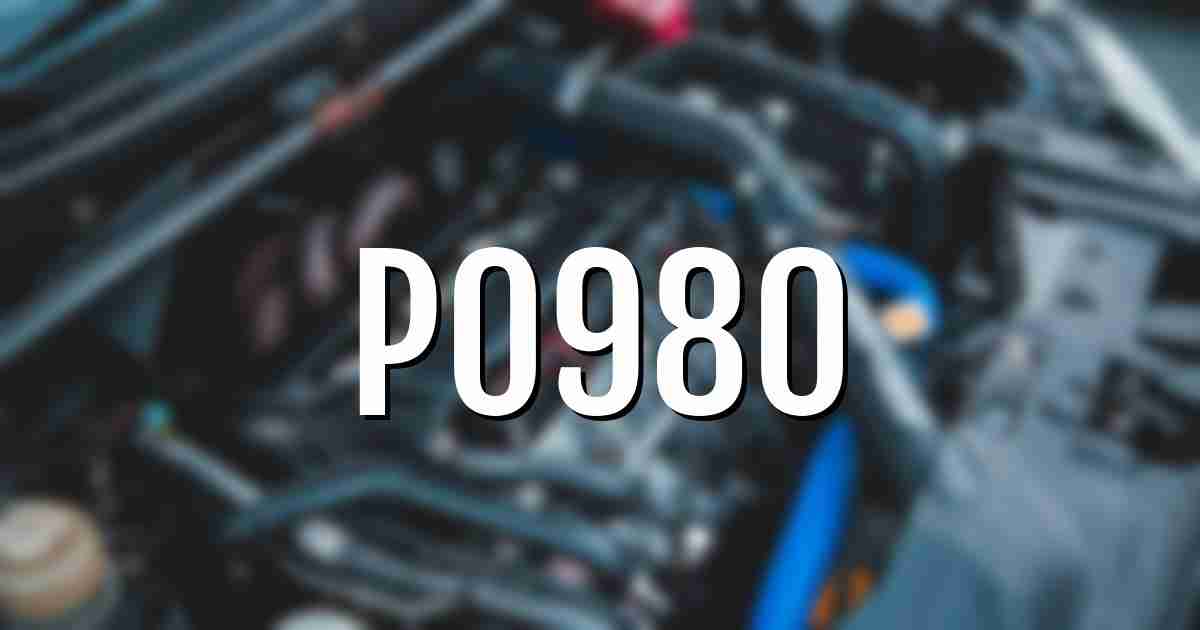p0980 error fault code explained